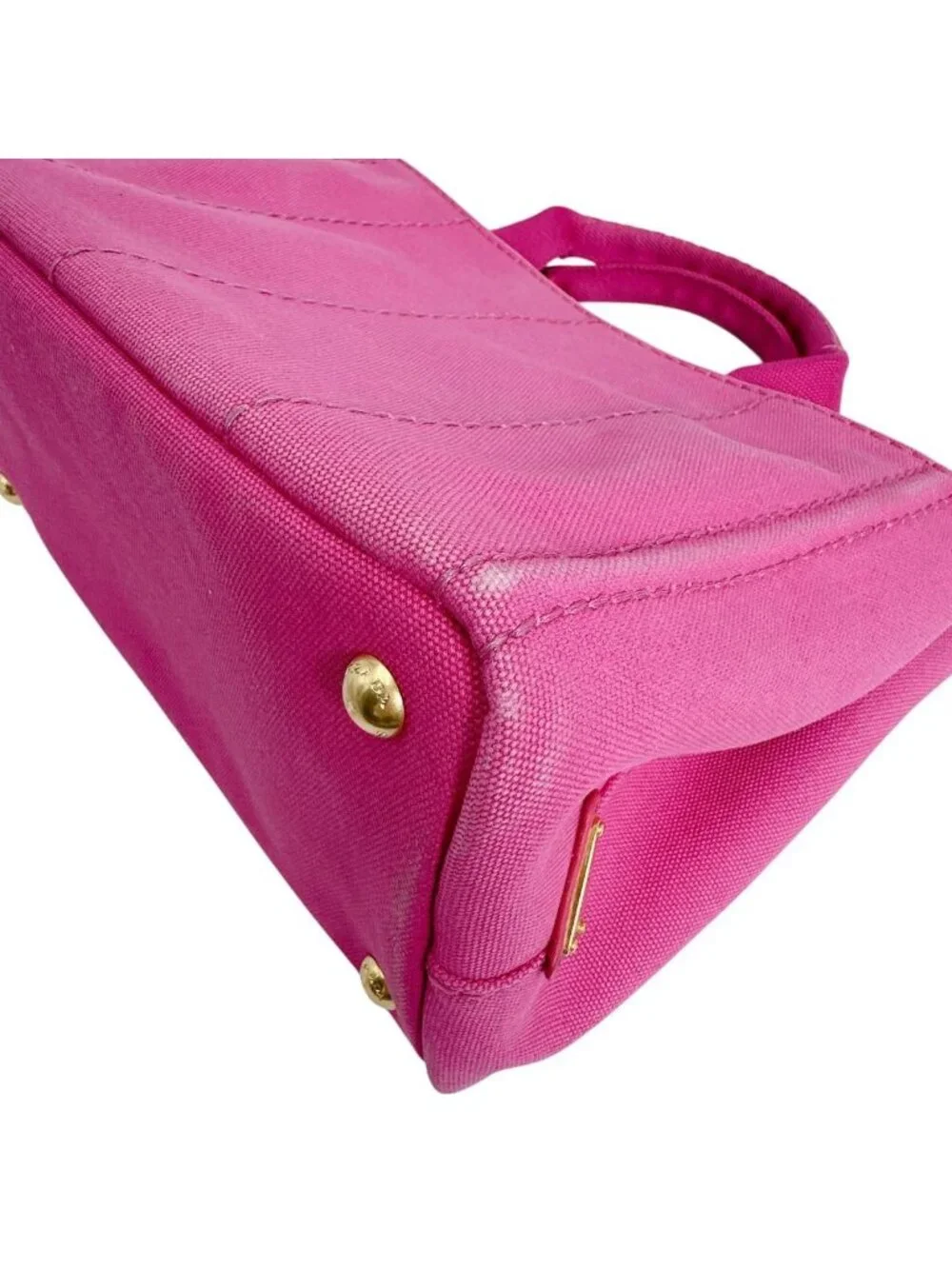 Prada Canvas Tote Canapa Pink
